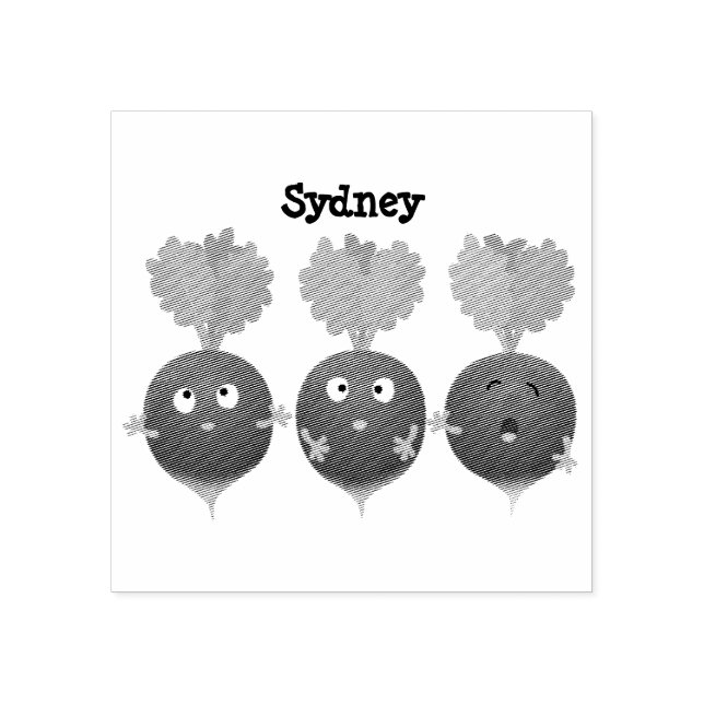 Sello De Caucho Radios cortos cantando verduras personalizados del (Impresión)