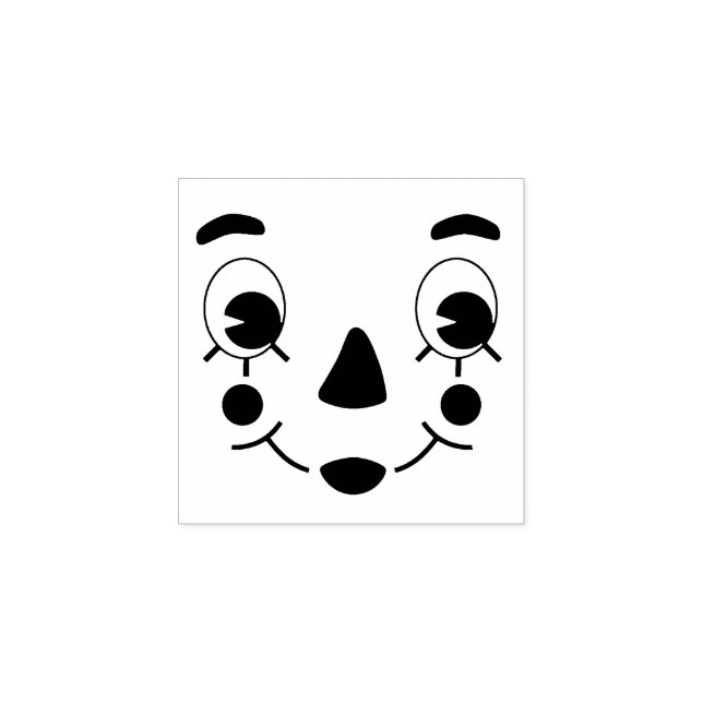 Sello De Caucho Raggedy Ann Doll Face (Impresión)