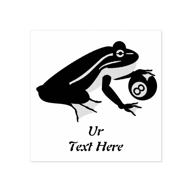 Sello De Caucho Rana capilar y ocho bolas (Impresión)