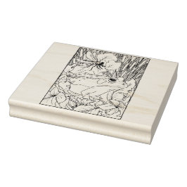 Sello De Caucho Rana hueca feliz