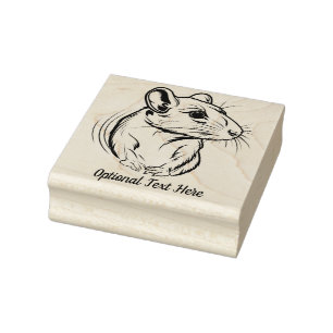 Sello De Caucho Rata Mascota personalizada