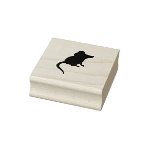 Sello De Caucho Ratón espigado grande lindo