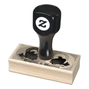 Sello De Caucho Ravens Huginn y Muninn de Odin