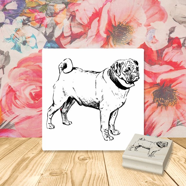 Sello De Caucho Raza de perro de pug (Subido por el creador)