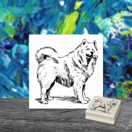 Sello De Caucho Raza de perro de Samoyed