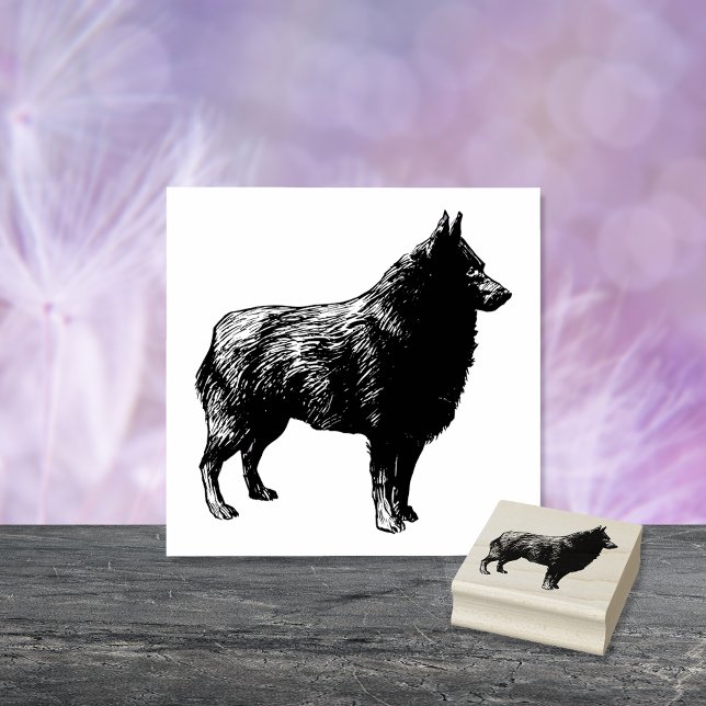 Sello De Caucho Raza de perro de Schipperke (Subido por el creador)