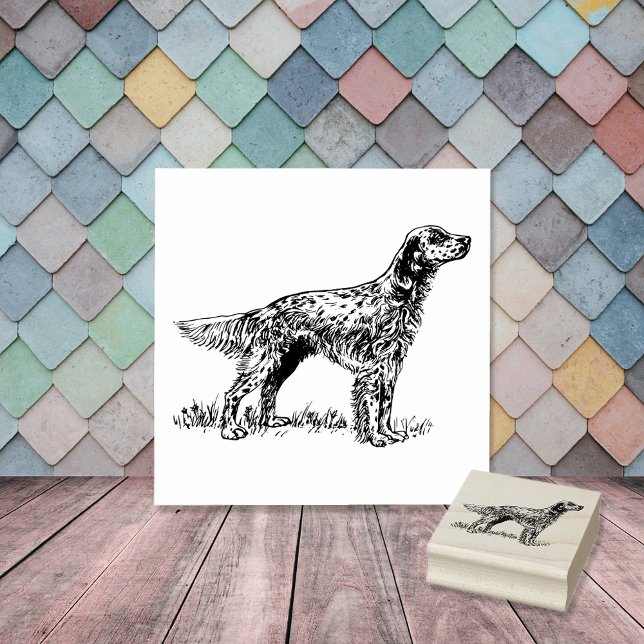 Sello De Caucho Raza de Perro de Setter Inglés (Subido por el creador)