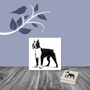 Sello De Caucho Raza de Perro Terrier de Boston