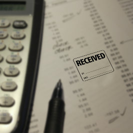 Sello De Caucho Recibido, Contador, Pequeña Empresa