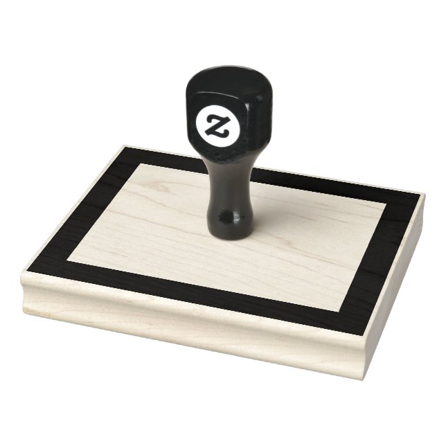 Sello De Caucho Rectángulo vacío simple borde extra grueso (Sello)