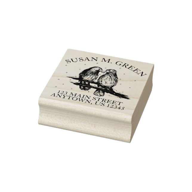 Sello De Caucho Red Tail Hawk Lovebirds Snow Bird (Sello)