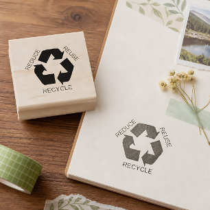Sello De Caucho Reducir, Reutilizar, Reciclar