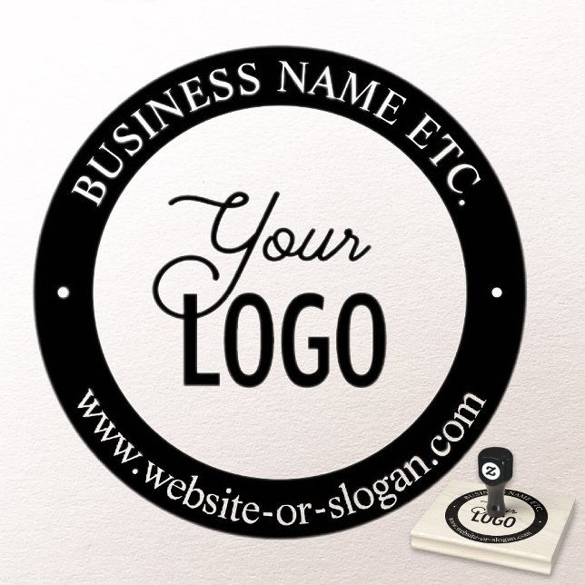 Sello De Caucho Reemplazo de logotipo fácil y texto personalizable (Subido por el creador)
