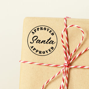 Sello De Caucho Regalo aprobado por Santa