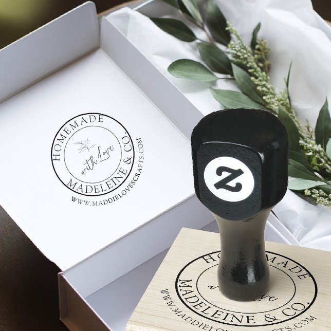Sello De Caucho Regalo de artesanado artesanal de artesanías de pr (homemade gift stamp template artisan maker crafter kraft gifting sage small business branding)