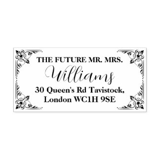 Sello De Caucho Regalo de boda personalizado elegante