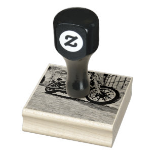 Sello De Caucho regalo de cumpleaños para motociclista clásico