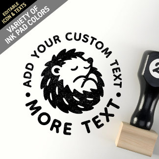 Sello De Caucho Registro personalizado de erizo sensorial Kawaii C