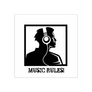 Sello De Caucho Reglas de música