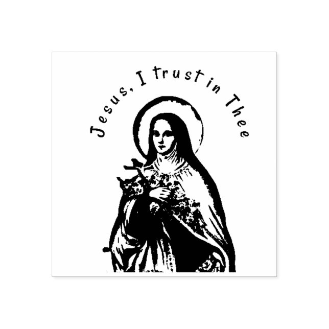 Sello De Caucho Religiosa católica St. Therese Carmelite Nun (Impresión)