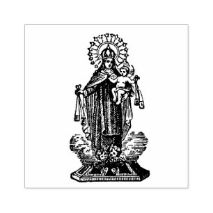 Sello De Caucho Religioso nuestra señora del monte Carmelo w