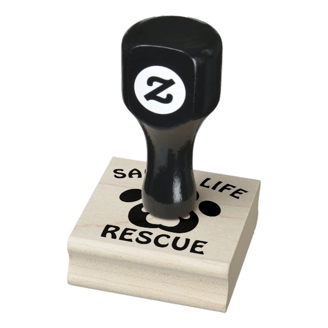 Sello De Caucho Rescue Dog Support Rubber Stamp (Sello)