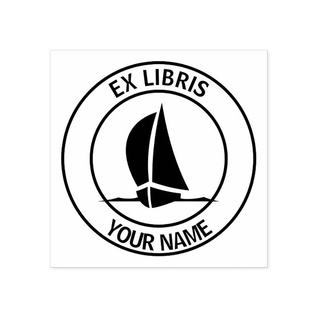 Sello De Caucho Reservas para barcos de vela libris (Impresión)