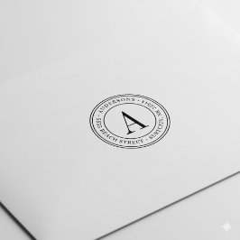 Sello De Caucho (RESIZADO) Elegante dirección de retorno monograma