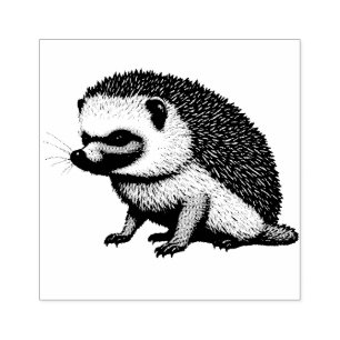 Sello De Caucho Retrato de pequeño edgehog lindo