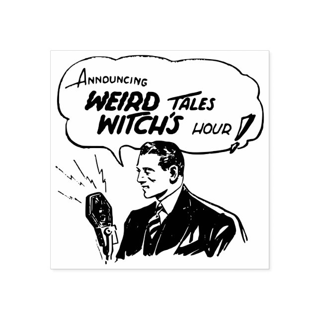 Sello De Caucho Retro de locutor de radio (Impresión)