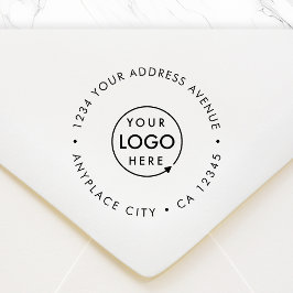Sello De Caucho Return Address Rubber Stamp | Business Logo 2.5"