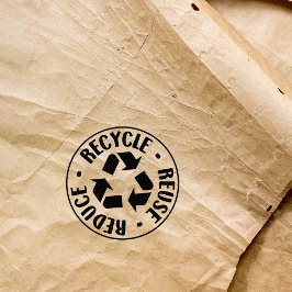 Sello De Caucho Reutilizar, reducir, reciclar,