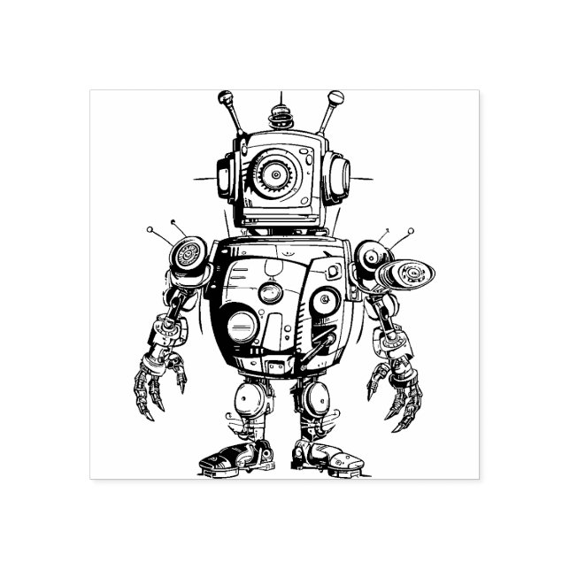 Sello De Caucho Robot (Impresión)