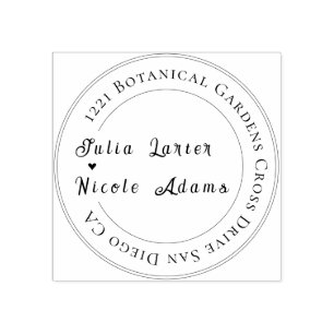 Sello De Caucho Romántico Moderno Elegante Corona Floral Boda