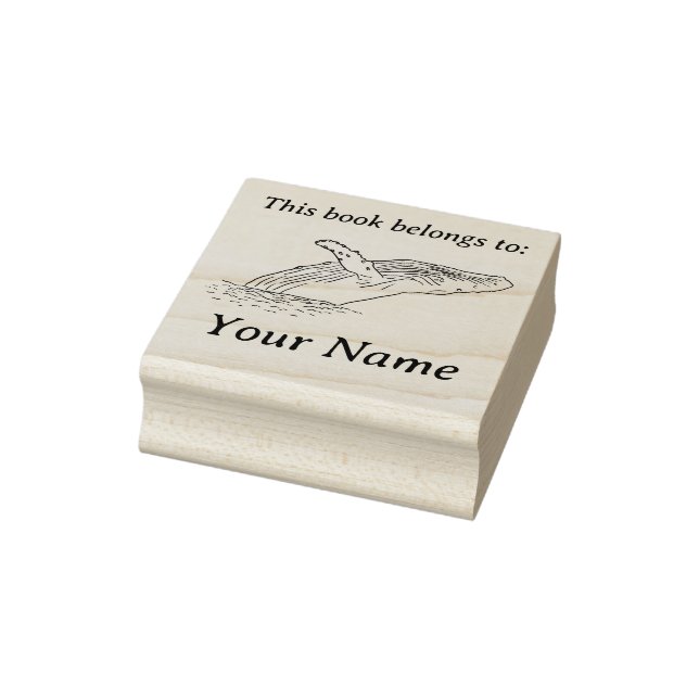 Sello De Caucho Rompiendo libro de ballenas (Sello)