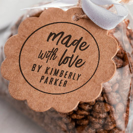 Sello De Caucho Ronda Boho Hecha Con Amor Hecha A Mano Por Nombre 