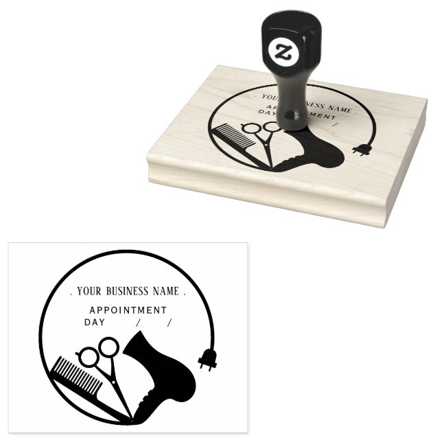 Sello De Caucho Ronda de barbero personalizada (Sellado)