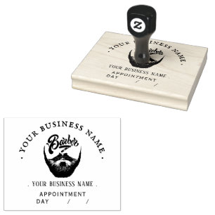 Sello De Caucho Ronda de barbero personalizada