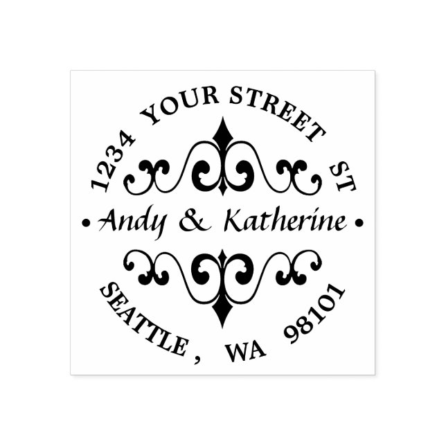 Sello De Caucho Ronda de dirección de retorno de desplazamiento an (Impresión)