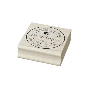 Sello De Caucho Ronda de direcciones personalizadas de nuestra nue