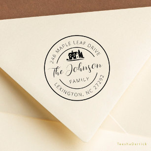 Sello De Caucho Ronda de Invitación de la nueva dirección de la ca
