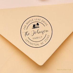 Sello De Caucho Ronda de Invitación de la nueva dirección de la ca
