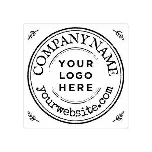Sello De Caucho Ronda de logotipos de empresas personalizados