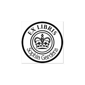 Sello De Caucho Ronda Ex Libris Crown