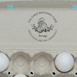 Sello De Caucho Ronda Rusa | Cartones de huevo fresco Personalizad