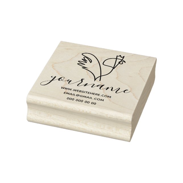 Sello De Caucho Rooster Male Chicken (Sello)