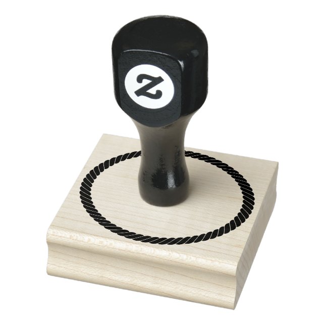 Sello De Caucho Ropa Náutica Girar Sencillo Marco de Círculo Perso (Sello)