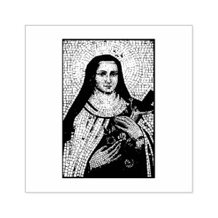 Sello De Caucho Rosas religiosos católicos de San Terés Carmelit