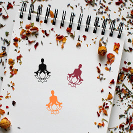 Sello De Caucho Rótulo Lotus Yoga