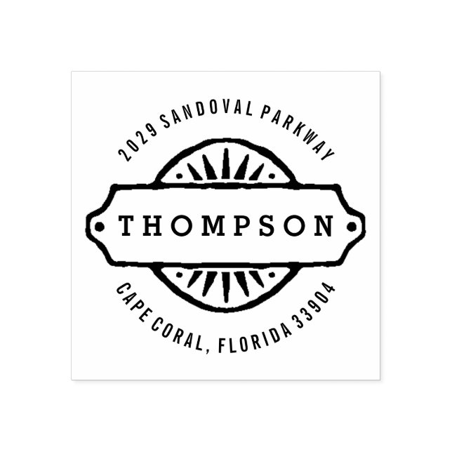 Sello De Caucho Rótulo Rústico (Impresión)